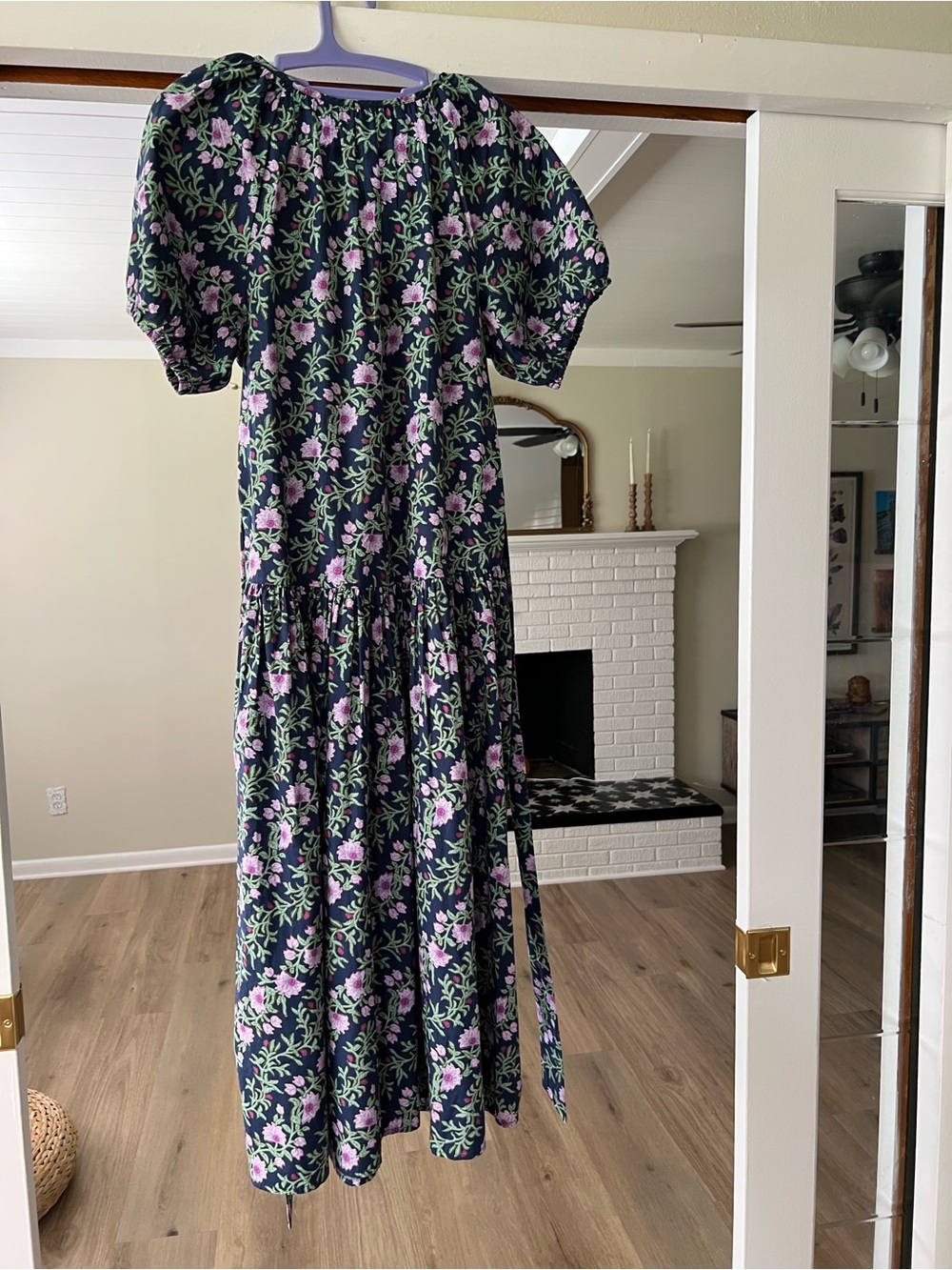 J crew Puff-sleeve tie-waist midi dress size 8 - Picture 6 of 8
